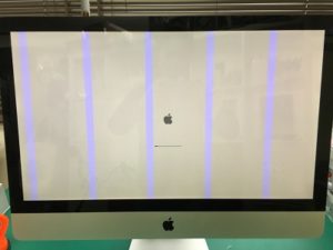 iMac 27inchの画面に線が入っている