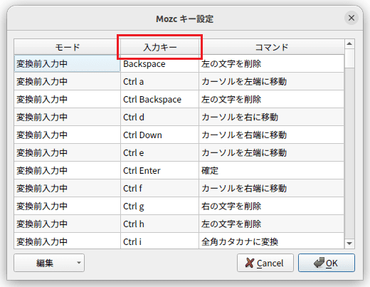 Mozcキー設定