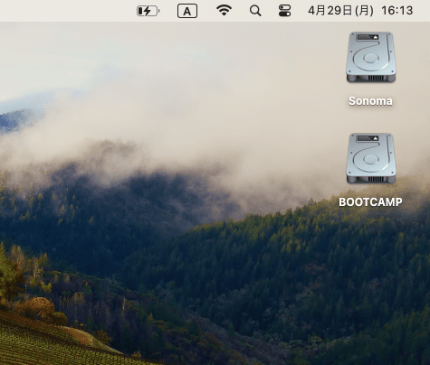 ハードディスクがマウントされました
