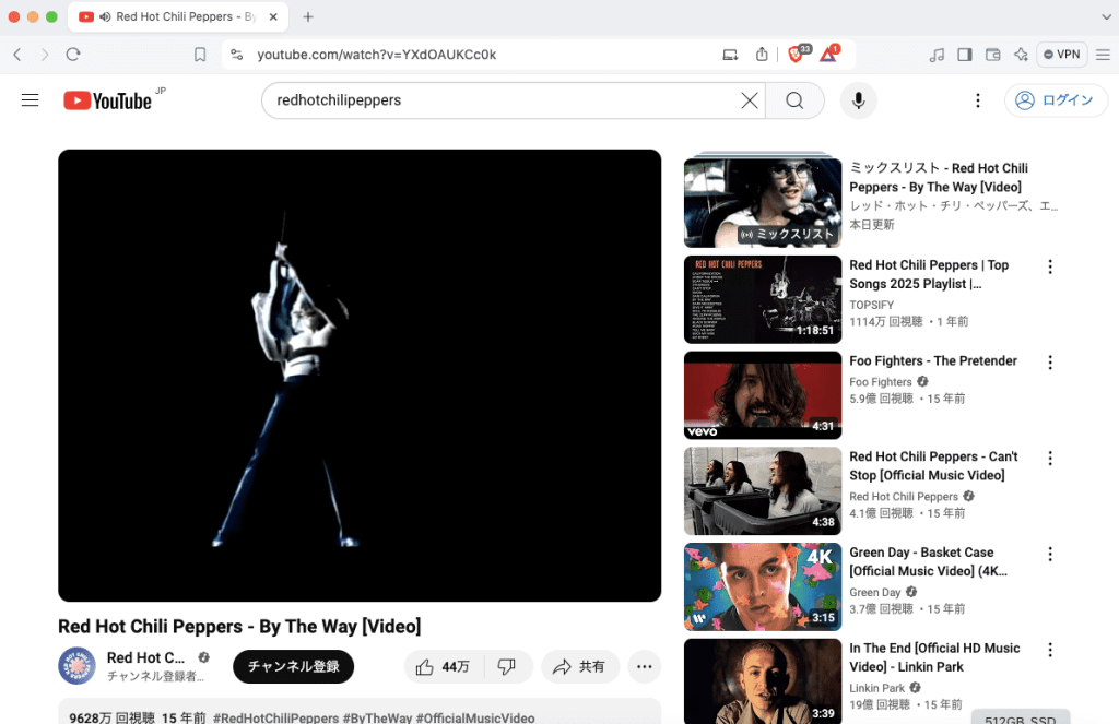 youtubeへアクセス