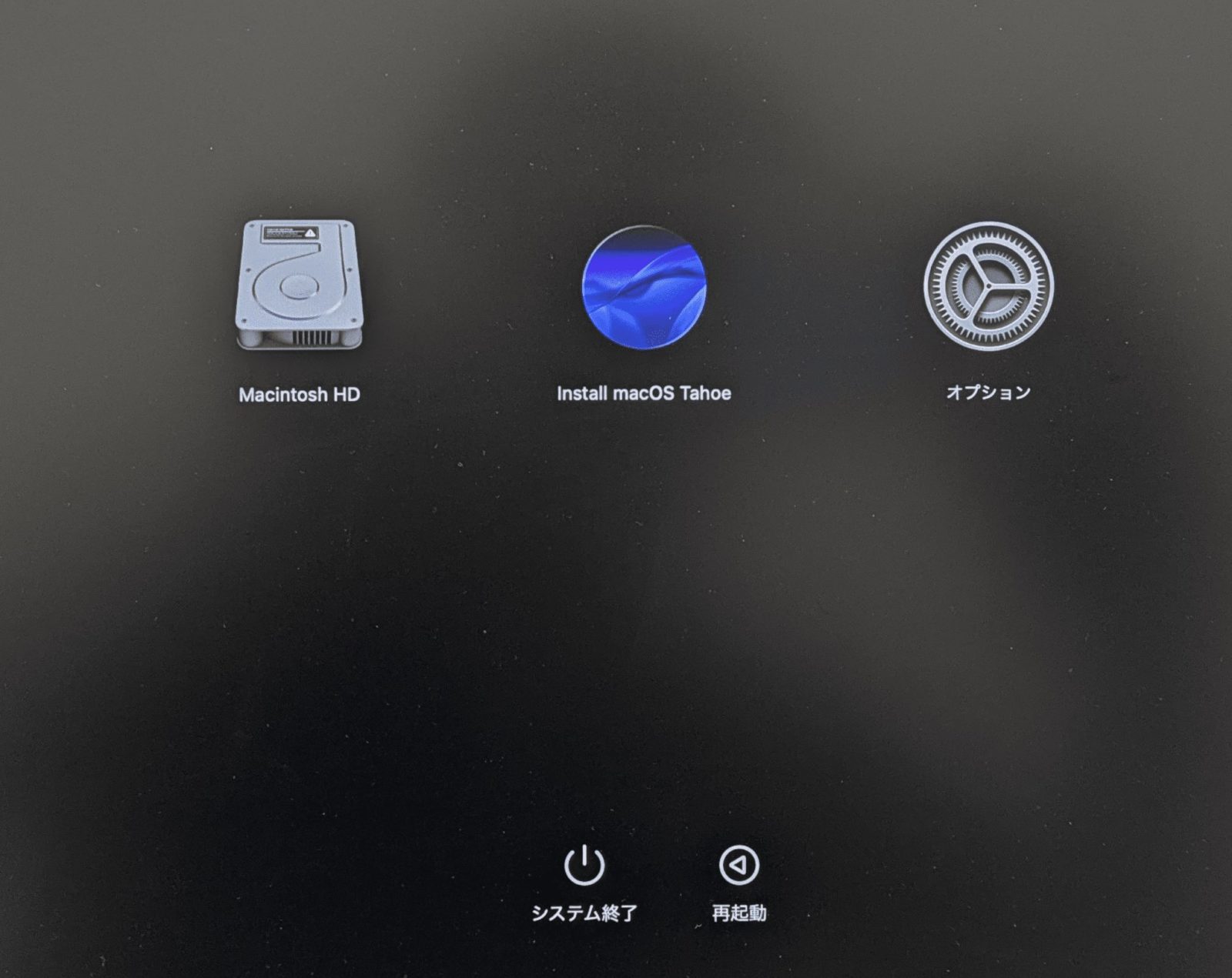 USBメモリから起動確認